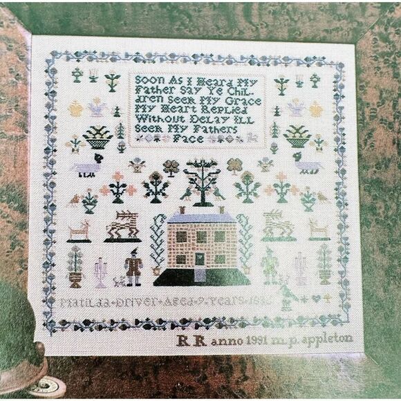 The Heart's Content Counted Cross Stitch MATILDA DRIVER SAMPLER & Flower of Life - Picture 5 of 9